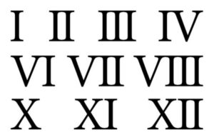 Roman Numeral Fonts