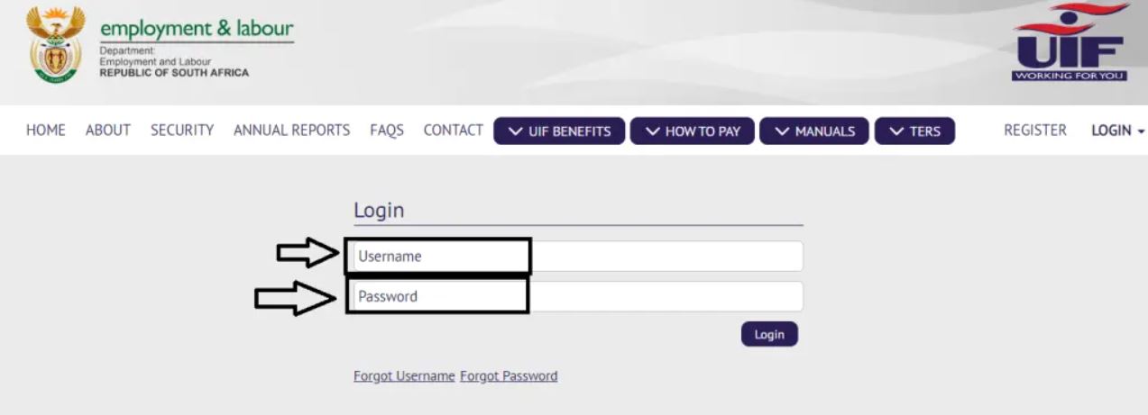 UIF Login Status Check Balance
