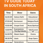 SABC 1 TV Guide Today South Africa