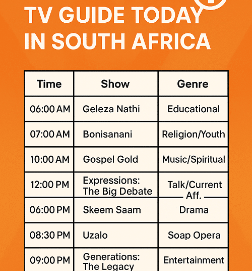 SABC 1 TV Guide Today South Africa