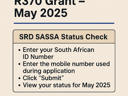 SRD SASSA Status Check for R370 Grant – May 2025
