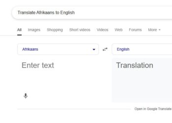 Translate Afrikaans to English In South Africa