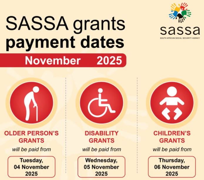SASSA Payment Dates for November 2025