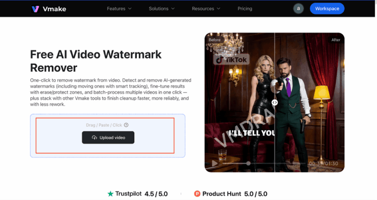 How to Remove TikTok Video Watermarks with Vmake